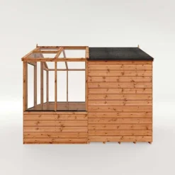 Waltons 8 X 6 Wooden Greenhouse And Garden Shiplap Storage Shed Combi -Garden Central Sales Store 004 001 00242011