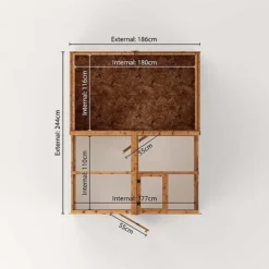 Waltons 8 X 6 Wooden Greenhouse And Garden Shiplap Storage Shed Combi -Garden Central Sales Store 004 001 0024203