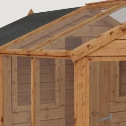 Waltons 8 X 6 Wooden Greenhouse And Garden Shiplap Storage Shed Combi -Garden Central Sales Store 004 001 0024205