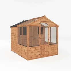 Waltons 8 X 6 Wooden Greenhouse And Garden Shiplap Storage Shed Combi -Garden Central Sales Store 004 001 0024209