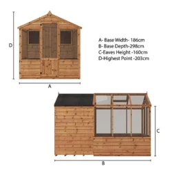 Waltons 10 X 6 Wooden Greenhouse And Garden Shiplap Storage Shed Combi 22 Waltons 10 X 6 Wooden Greenhouse And Garden Shiplap Storage Shed Combi -Garden Central Sales Store 004 001 00252015