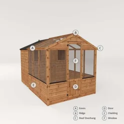 Waltons 10 X 6 Wooden Greenhouse And Garden Shiplap Storage Shed Combi 23 Waltons 10 X 6 Wooden Greenhouse And Garden Shiplap Storage Shed Combi -Garden Central Sales Store 004 001 0025202