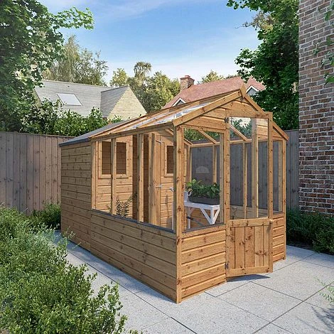 Waltons 10 X 6 Wooden Greenhouse And Garden Shiplap Storage Shed Combi 1 Waltons 10 X 6 Wooden Greenhouse And Garden Shiplap Storage Shed Combi