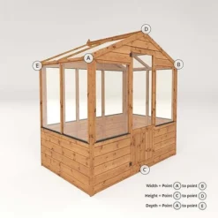 Waltons 6 X 4 Wooden Shiplap Tongue And Groove Greenhouse -Garden Central Sales Store 004 003 0001205