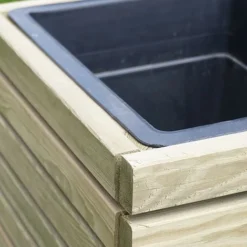 Cerland Horizon Outdoor Rectangular Wooden Planter 90cm -Garden Central Sales Store 004017 ZOOM 02 HD