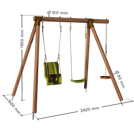 Soulet Tiago Wooden Swing Set 5 Soulet Tiago Wooden Swing Set - Image 5