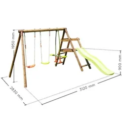 Soulet Figue Climbing Frame With Swings And Slide -Garden Central Sales Store 004505 VISUEL DIM PRODUIT