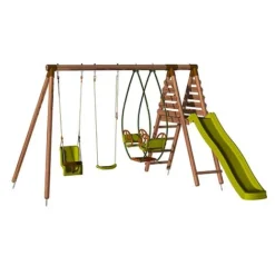 Soulet Colza Wooden Swing Set With Slide -Garden Central Sales Store 004510 DET 04