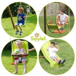 Soulet Colza Wooden Swing Set With Slide -Garden Central Sales Store 004510 ZOOM Agres