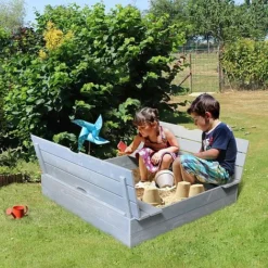 Soulet Sandpit With Folding Benches 120 X 120cm