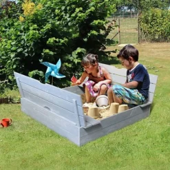 Soulet Sandpit With Folding Benches 120 X 120cm -Garden Central Sales Store 004527 AMB 02