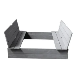 Soulet Sandpit With Folding Benches 120 X 120cm -Garden Central Sales Store 004527 DET 02