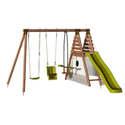 Soulet Camelia Wooden Swing Set With Slide -Garden Central Sales Store 004636