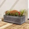 Cerland Geteborg Outdoor Rectangular Wooden Planter 91cm