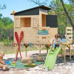 Soulet Portland Playhouse With Slide 10 X 8 -Garden Central Sales Store 004868 AMB 03