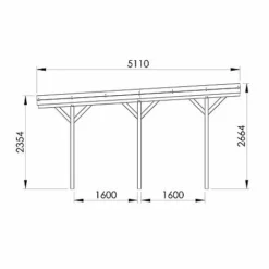 Cerland Jean Double Wooden Carport 6 X 5m -Garden Central Sales Store 004920 Carport 2 Voitures Jean Forest Style schema1