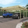 Cerland Jean Double Wooden Carport 6 X 5m