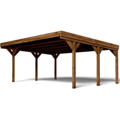 Cerland Victor Double Wooden Carport 6 X 5m -Garden Central Sales Store 004925