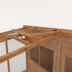 Waltons 8 X 8 Wooden Shiplap Tongue And Groove Greenhouse And Combi Garden Storage Shed -Garden Central Sales Store 005 0001203