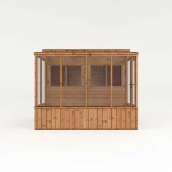 Waltons 8 X 8 Wooden Shiplap Tongue And Groove Greenhouse And Combi Garden Storage Shed -Garden Central Sales Store 005 0001208