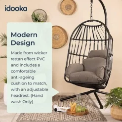 Idooka Rattan Hanging Garden Egg Chair -Garden Central Sales Store 0220Lifestyle20 20Modern20Design