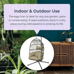 Idooka Rattan Hanging Garden Egg Chair -Garden Central Sales Store 0420Indoor20Outdoor