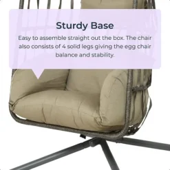 Idooka Rattan Hanging Garden Egg Chair -Garden Central Sales Store 0620Sturdy20Base