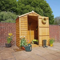 5 X 3 Waltons Overlap Apex Wooden Garden Shed -Garden Central Sales Store 120Propped20Alt20Angle20e32072