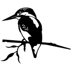 Kingfisher Bird Silhouette Fence / Tree Garden Ornament Steel Bird Decoration -Garden Central Sales Store 1308 1