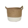 Geilo Jute White Lined Basket H20Cm D23Cm