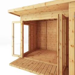 Waltons 10 X 8 Wooden Shiplap Tongue And Groove Contemporary Summerhouse With Side Shed -Garden Central Sales Store 20220811 SI 003 001 0022 Summerhouse DT Shiplap Pent 10x8 Shed Area Detail001