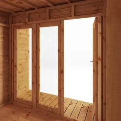 Waltons 10 X 8 Wooden Shiplap Tongue And Groove Contemporary Summerhouse With Side Shed -Garden Central Sales Store 20220812 SI 003 001 0022 Summerhouse DT Shiplap Pent 10x8 Shed Area Detail005