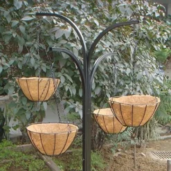 Charlotte Hanging Basket Tree Cascade With 4 Baskets And Liners Included 8 Charlotte Hanging Basket Tree Cascade With 4 Baskets And Liners Included -Garden Central Sales Store 214