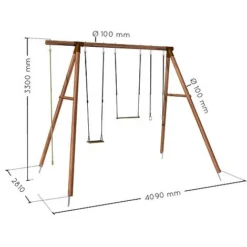 Soulet Galdar Wooden Swing Set -Garden Central Sales Store 215330 VISUEL DIM PRODUIT