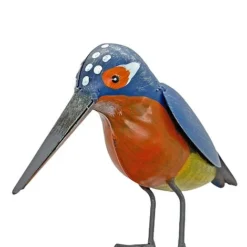 Metal Kingfisher Garden Stake 1m Tall Outdoor Bird Ornament -Garden Central Sales Store 2454 1