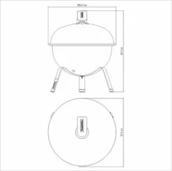 Tramontina Charcoal Grill With Lid -Garden Central Sales Store 26500003 4