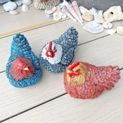 3 Chicken Garden Ornaments Hen Outdoor Animal Statues -Garden Central Sales Store 3093S 4