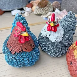 3 Chicken Garden Ornaments Hen Outdoor Animal Statues -Garden Central Sales Store 3093S 7