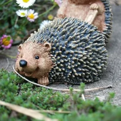 Set Of 3 Hedgehog Garden Animal Ornaments Outdoor Statues -Garden Central Sales Store 3439 3