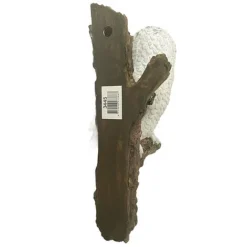 Wall Mountable Snowy Owl Bird On A Branch Garden Ornament -Garden Central Sales Store 3445 SNOW 3
