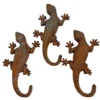 3 Wall Lizard Cast Iron Gecko Garden Ornaments Metal Decoration
