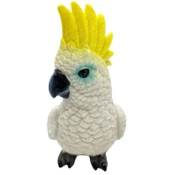 Realistic Cockatoo Parrot Garden Bird Ornament 12cm Outdoor Statue -Garden Central Sales Store 3640 2