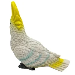 Realistic Cockatoo Parrot Garden Bird Ornament 12cm Outdoor Statue -Garden Central Sales Store 3640 3