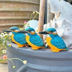 3 Pot Topping Kingfisher Bird Garden Ornaments -Garden Central Sales Store 3710 11