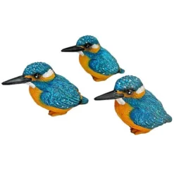 3 Pot Topping Kingfisher Bird Garden Ornaments -Garden Central Sales Store 3710 5