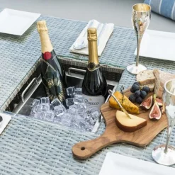 Maze Rattan Oxford Corner Dining Set With Ice Bucket & Rising Dining Table -Garden Central Sales Store 401760 9