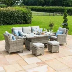Maze Rattan Oxford Sofa Dining Set With Ice Bucket & Rising Table -Garden Central Sales Store 401761 11