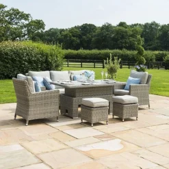 Maze Rattan Oxford Sofa Dining Set With Ice Bucket & Rising Table -Garden Central Sales Store 401761 12