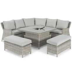 Maze Rattan Oxford Royal Corner Dining Set With Integrated Rising Ice Bucket Table -Garden Central Sales Store 402116 9