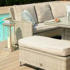 Maze Rattan Oxford Royal Corner Dining Set With Firepit Table -Garden Central Sales Store 403052 3